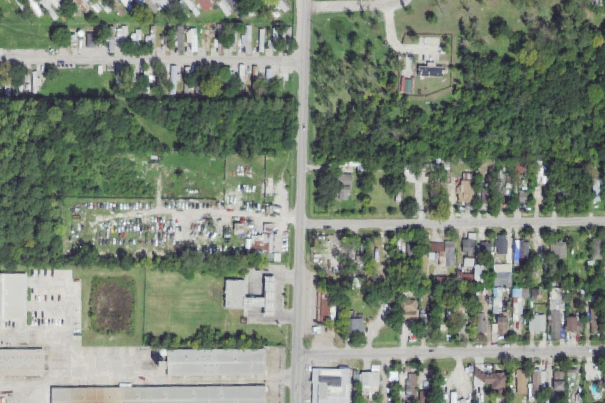 Aerial photo of Carrillo Auto Parts at 11969 Aldine Westfield Rd