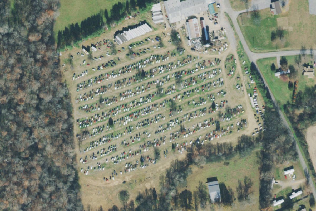 Aerial photo of The Car Shoppe