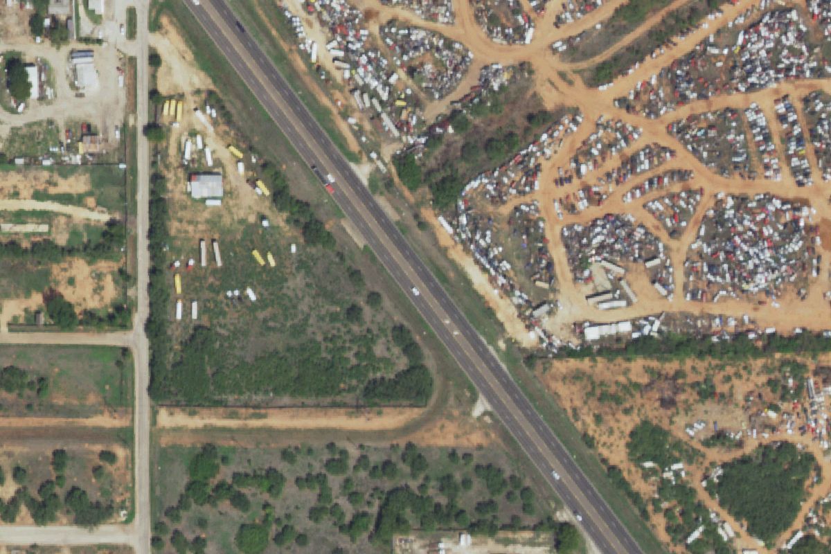 Aerial photo of Davids Auto Salvage