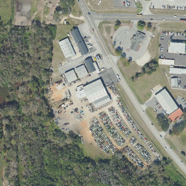 Aerial photo of Spivey's Auto Salvage
