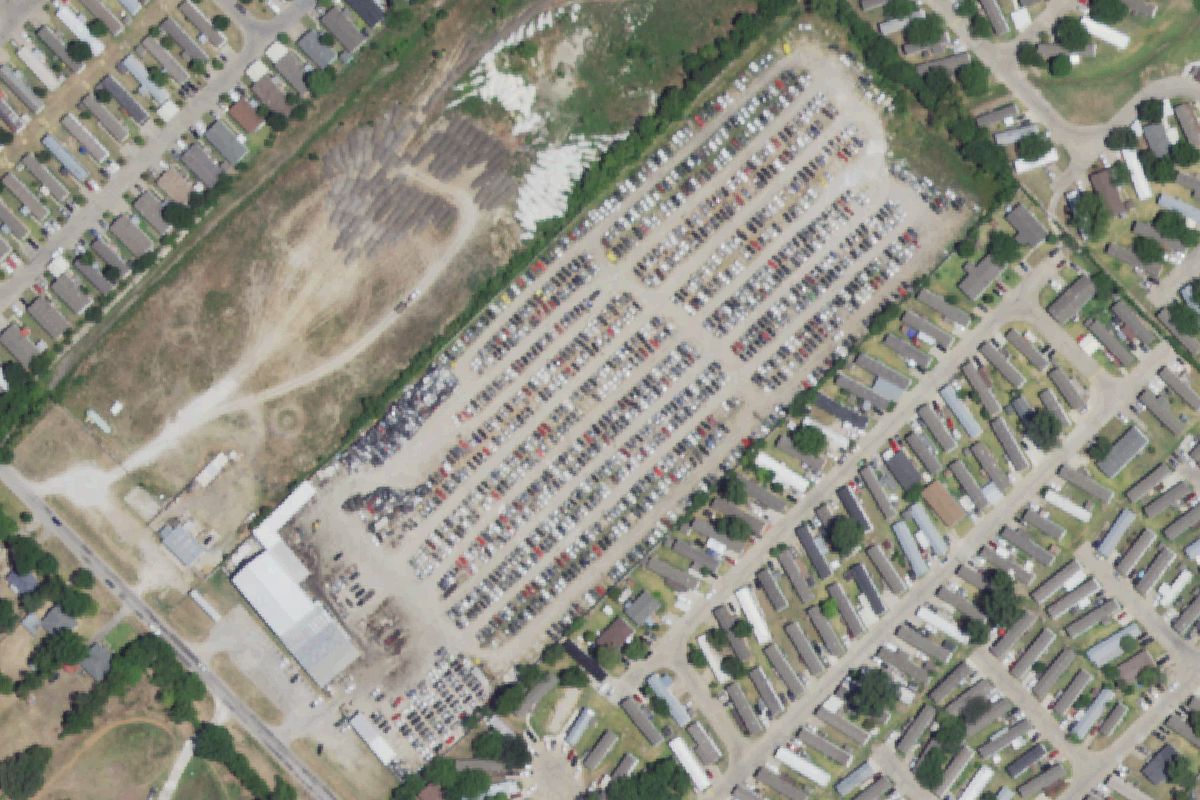 Aerial photo of Auto City Salvage
