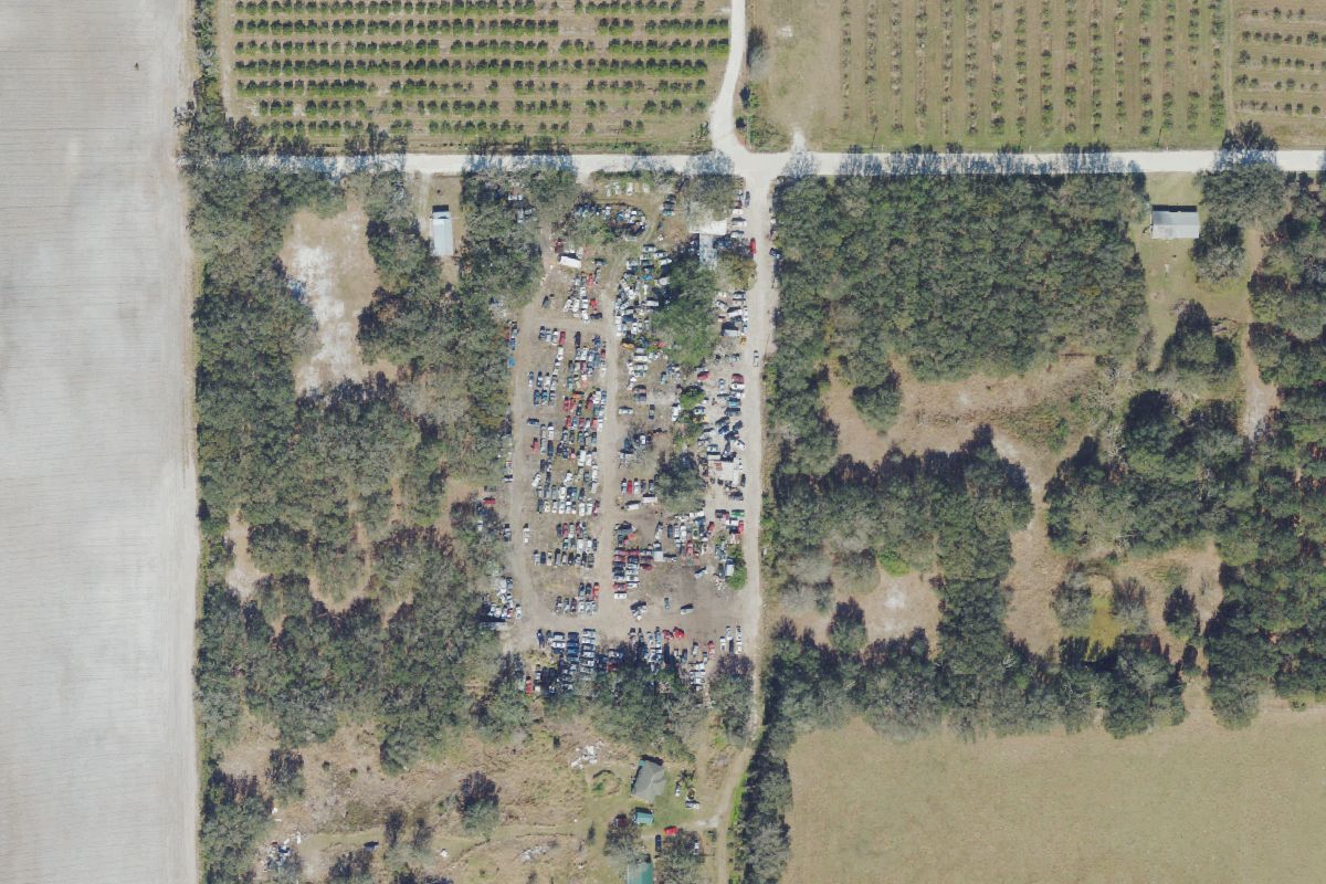 Aerial photo of Triangle Auto Salvage