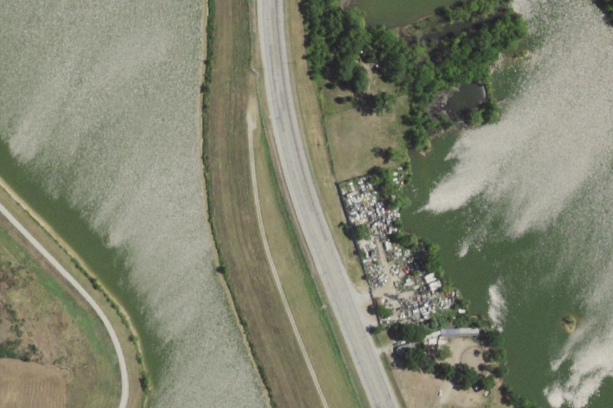 Aerial photo of B & B Auto Sales & Salvage