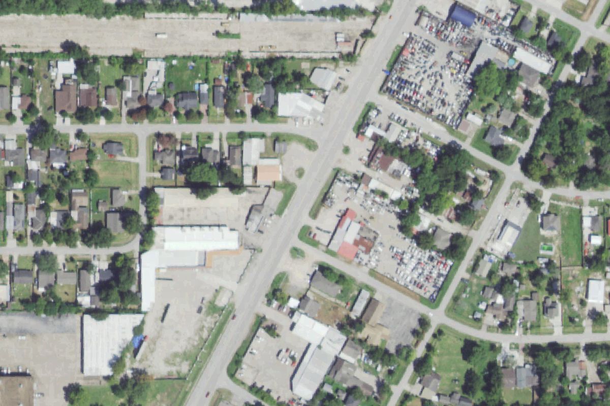 Aerial photo of North-Jensen Auto Parts at 10034 Jensen Dr