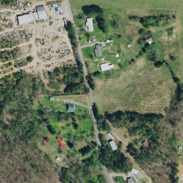 Aerial photo of Hillbilly Auto Parts