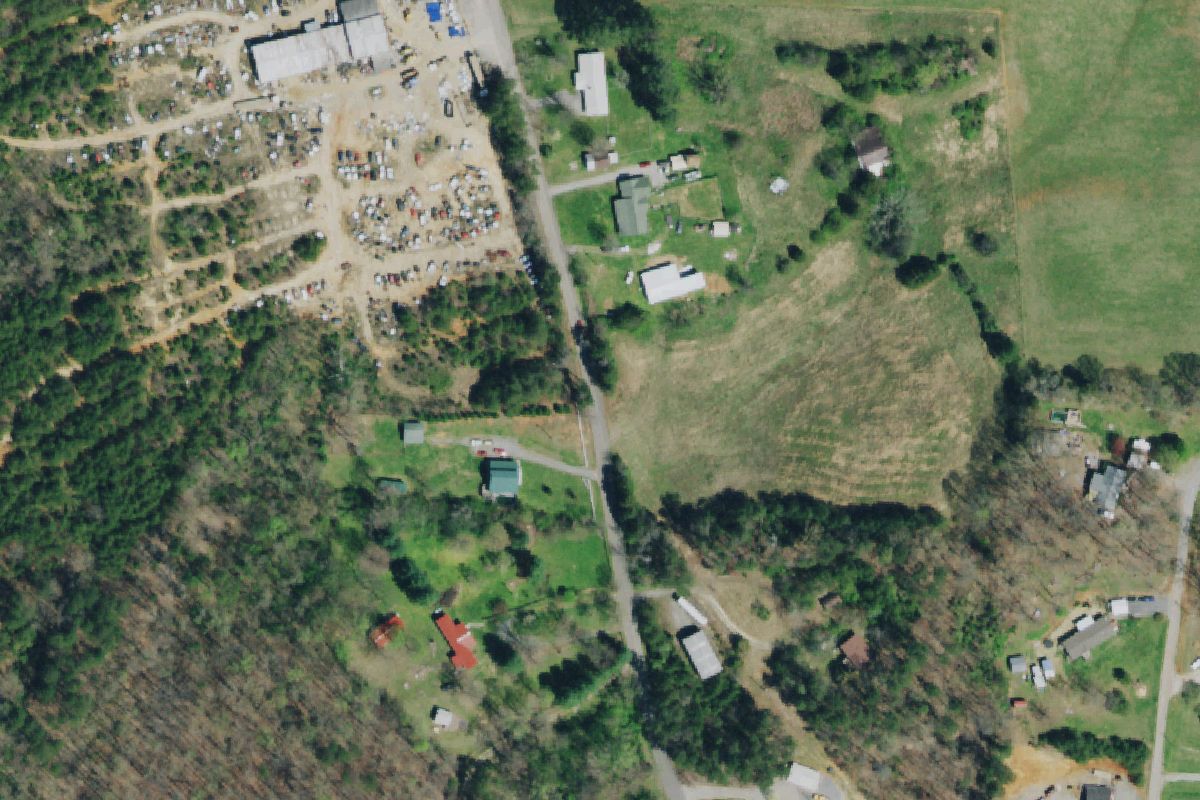 Aerial photo of Hillbilly Auto Parts at 4835 Cate Road