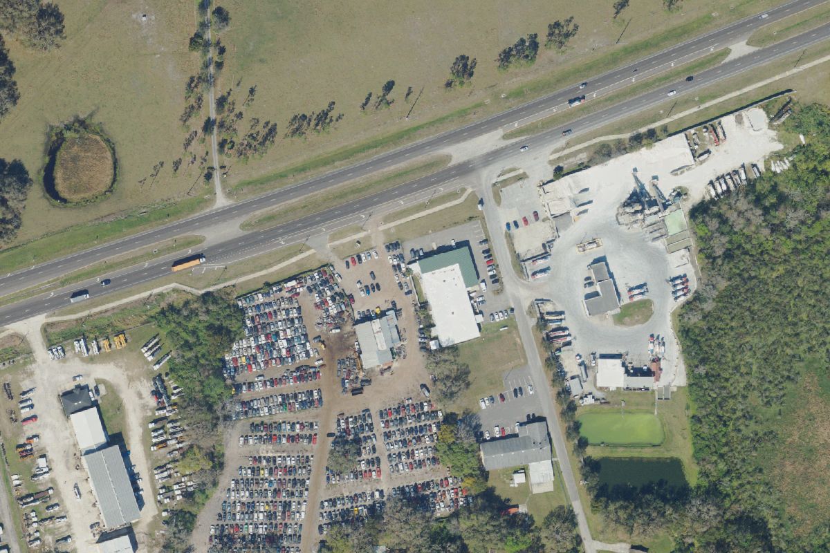 Aerial photo of Budget U-Pull-It at 2715 Sr 60 E