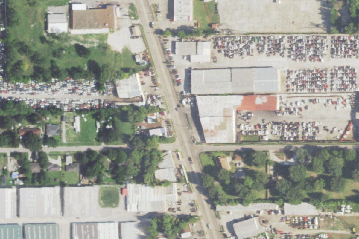 Aerial photo of Manuels Used Auto Parts 2 at 10529 Airline Drive
