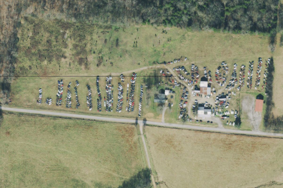 Aerial photo of Servant Auto & Salvage