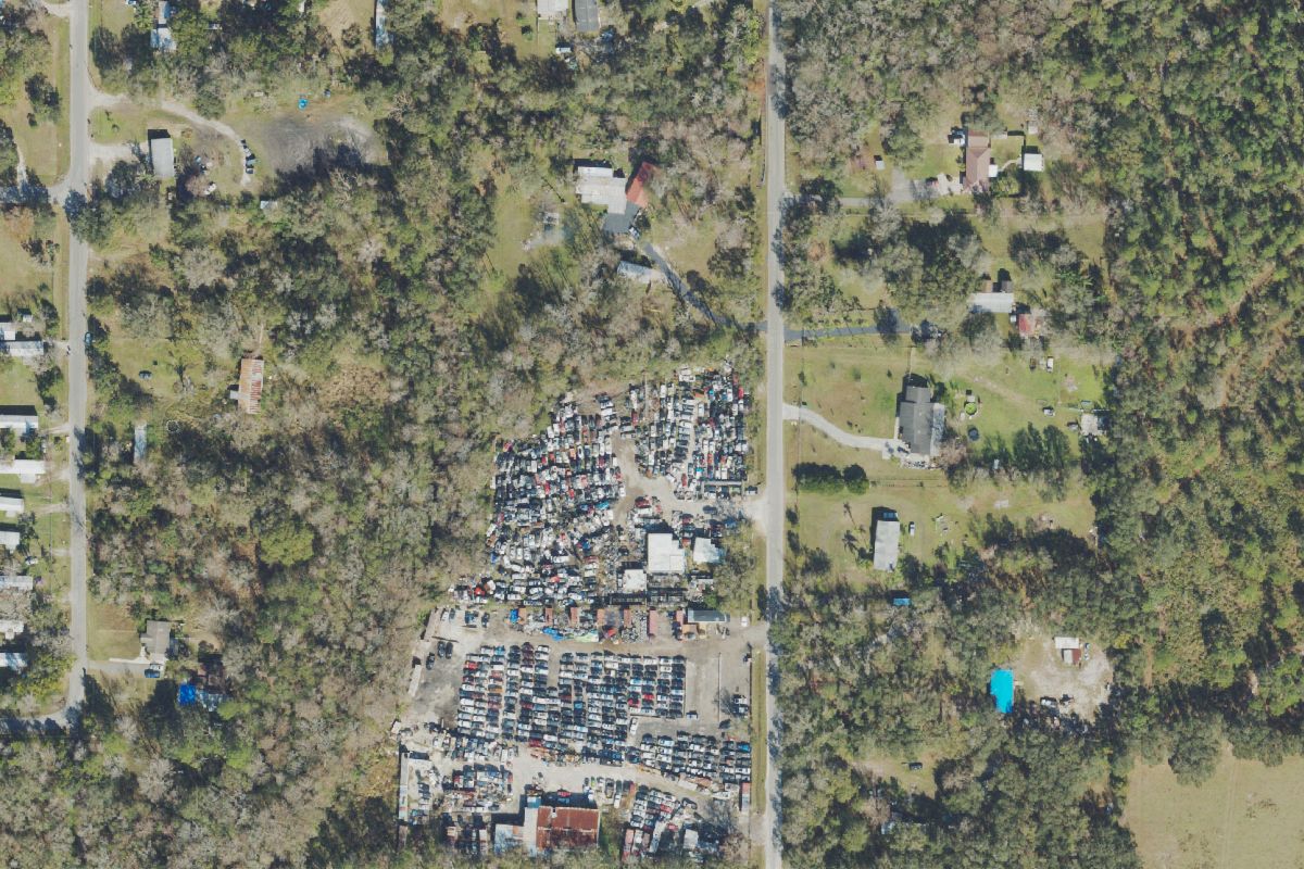 Aerial photo of Disney Auto Dismantler