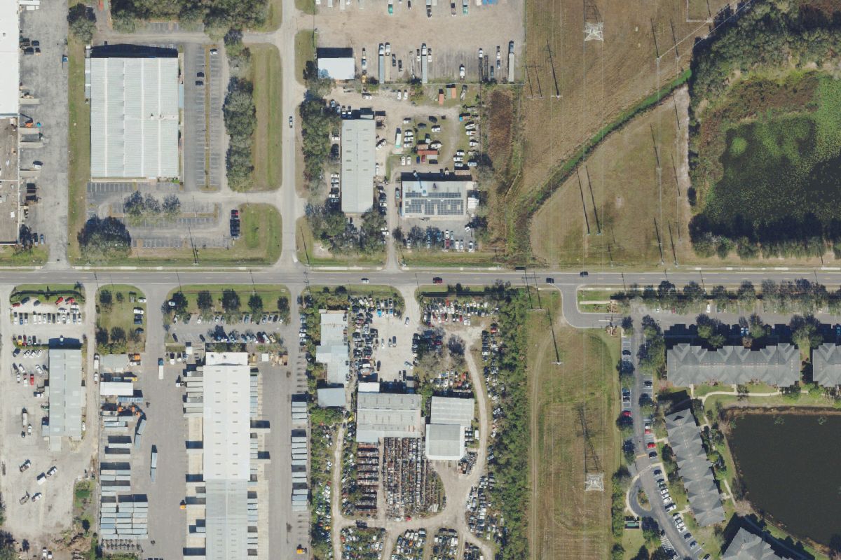 Aerial photo of Japanese & European Used Auto Parts
