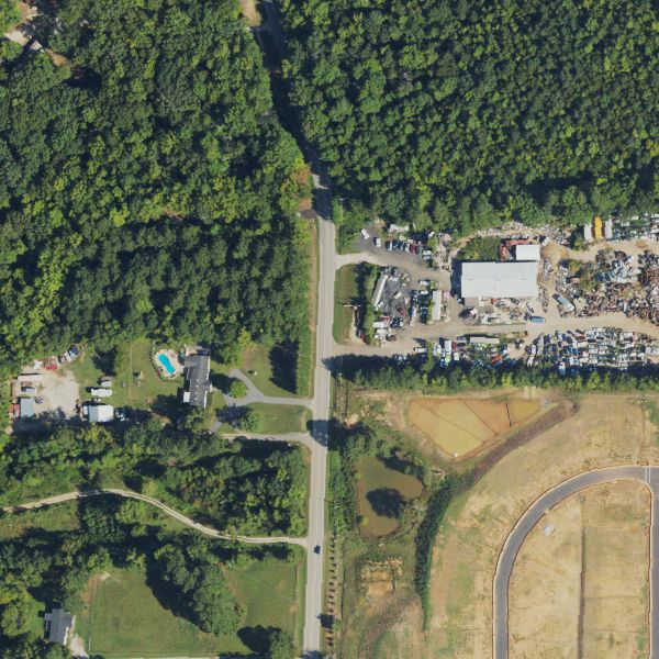 Aerial photo of R. Stroud's