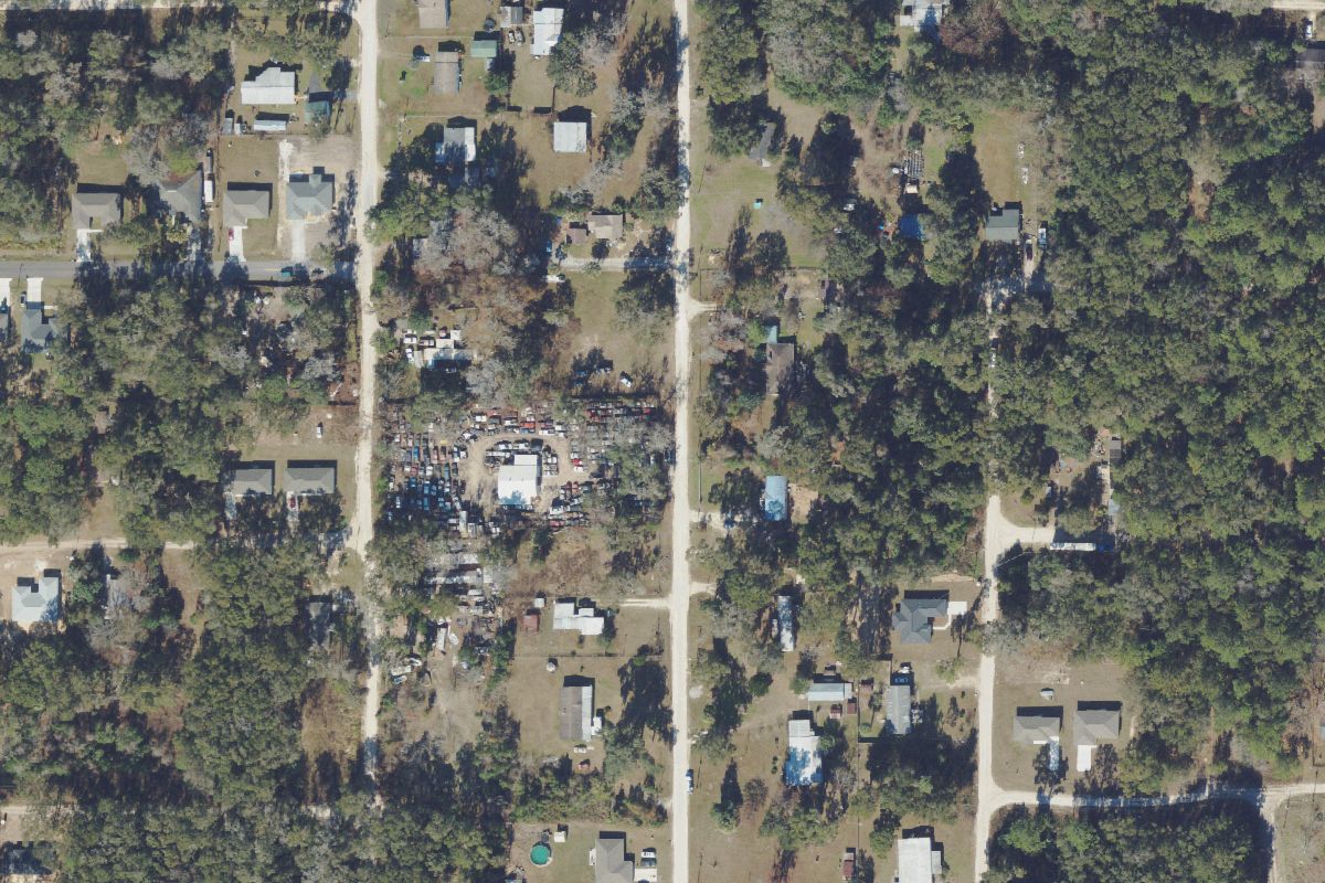 Aerial photo of Nine Mile Auto Salvage