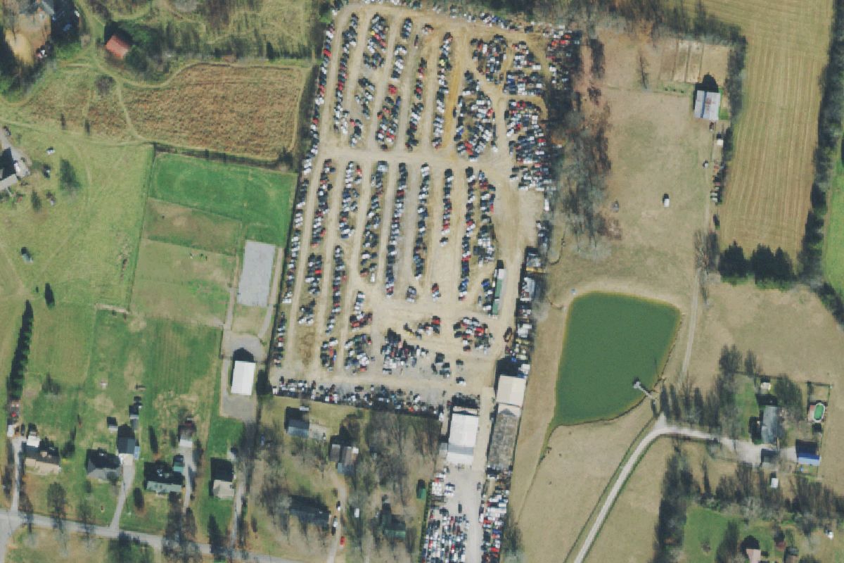 Aerial photo of State Line Auto Parts
