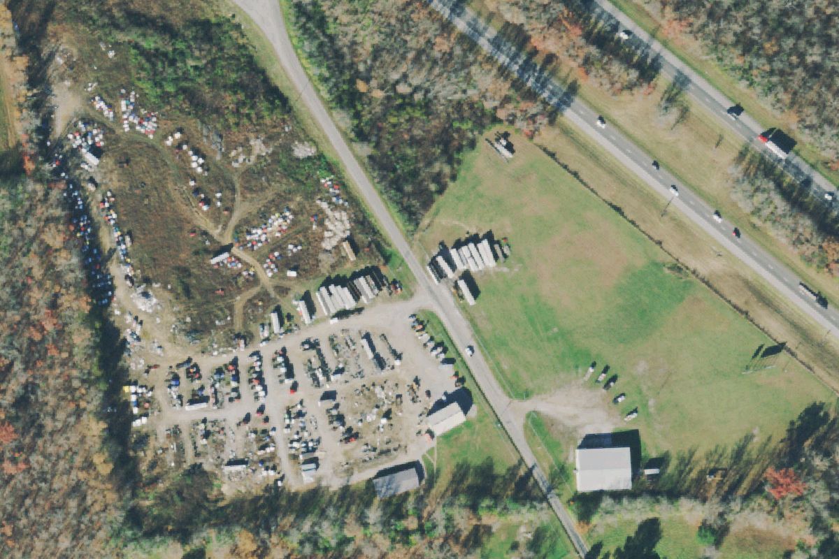 Aerial photo of Bowden Truck Parts & Salvage