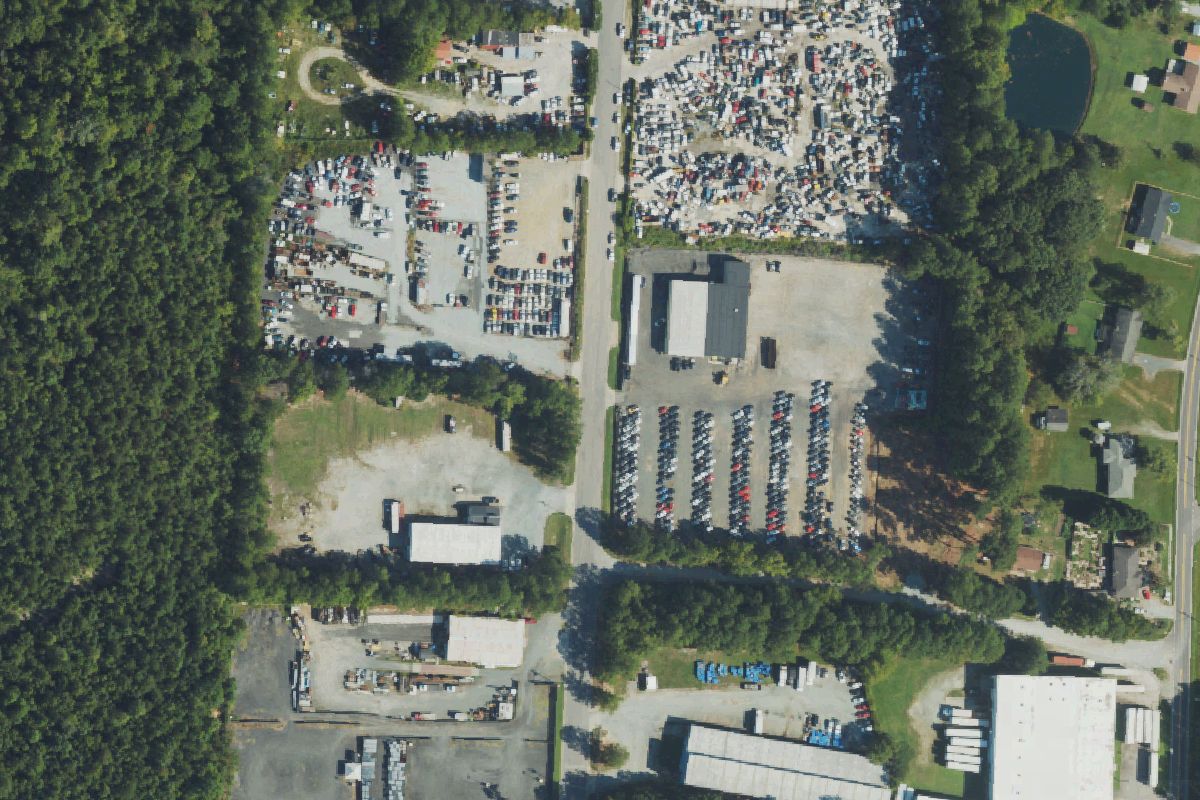 Aerial photo of Lifetime Audi Parts at 1010 Harvest St