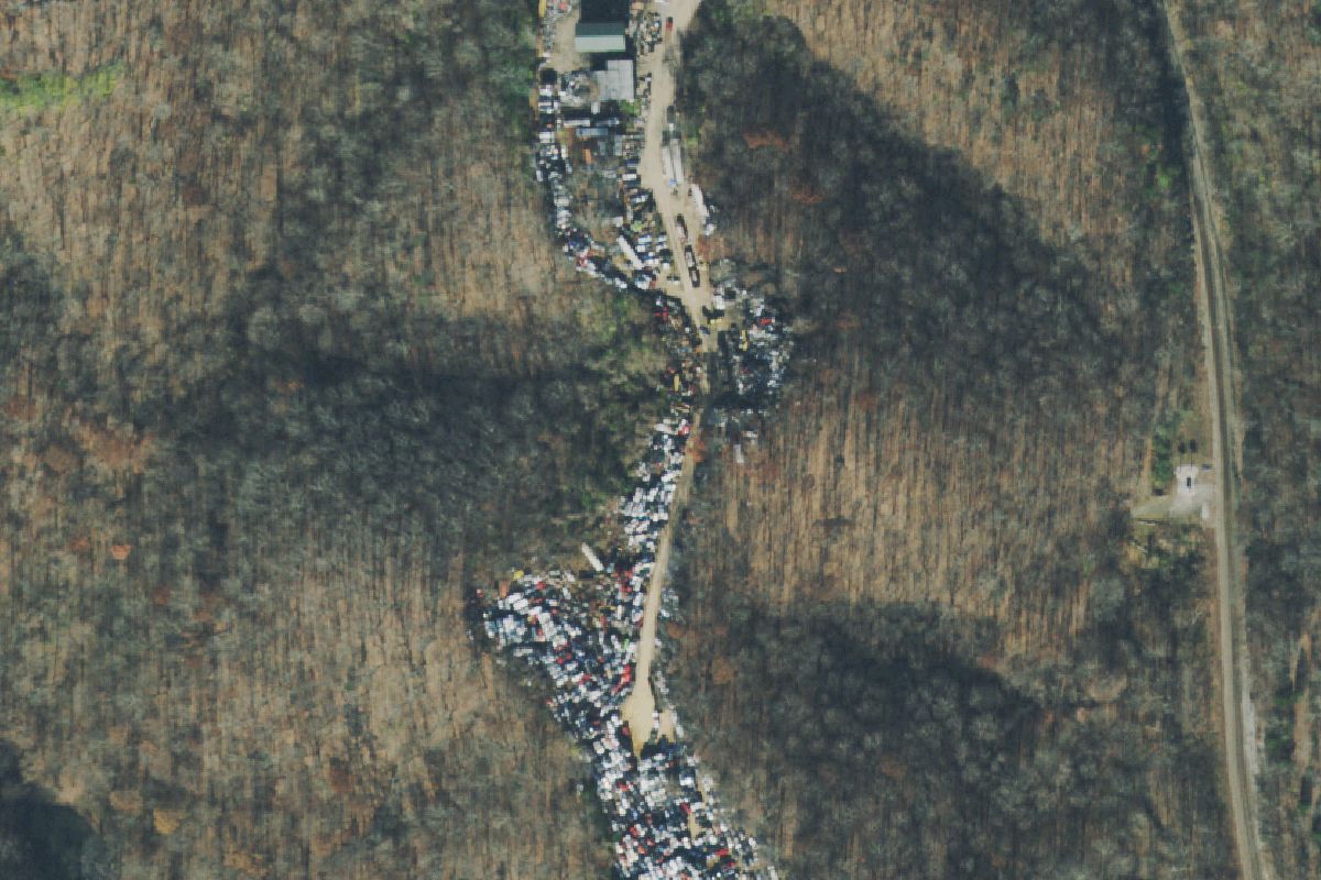 Aerial photo of Shrum's Metal Recycling