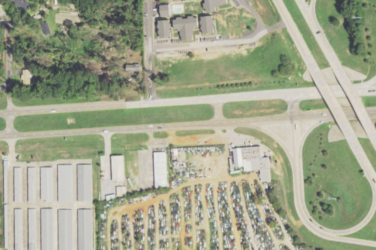 Aerial photo of Southern Auto Parts at 3700 E Marshall Ave