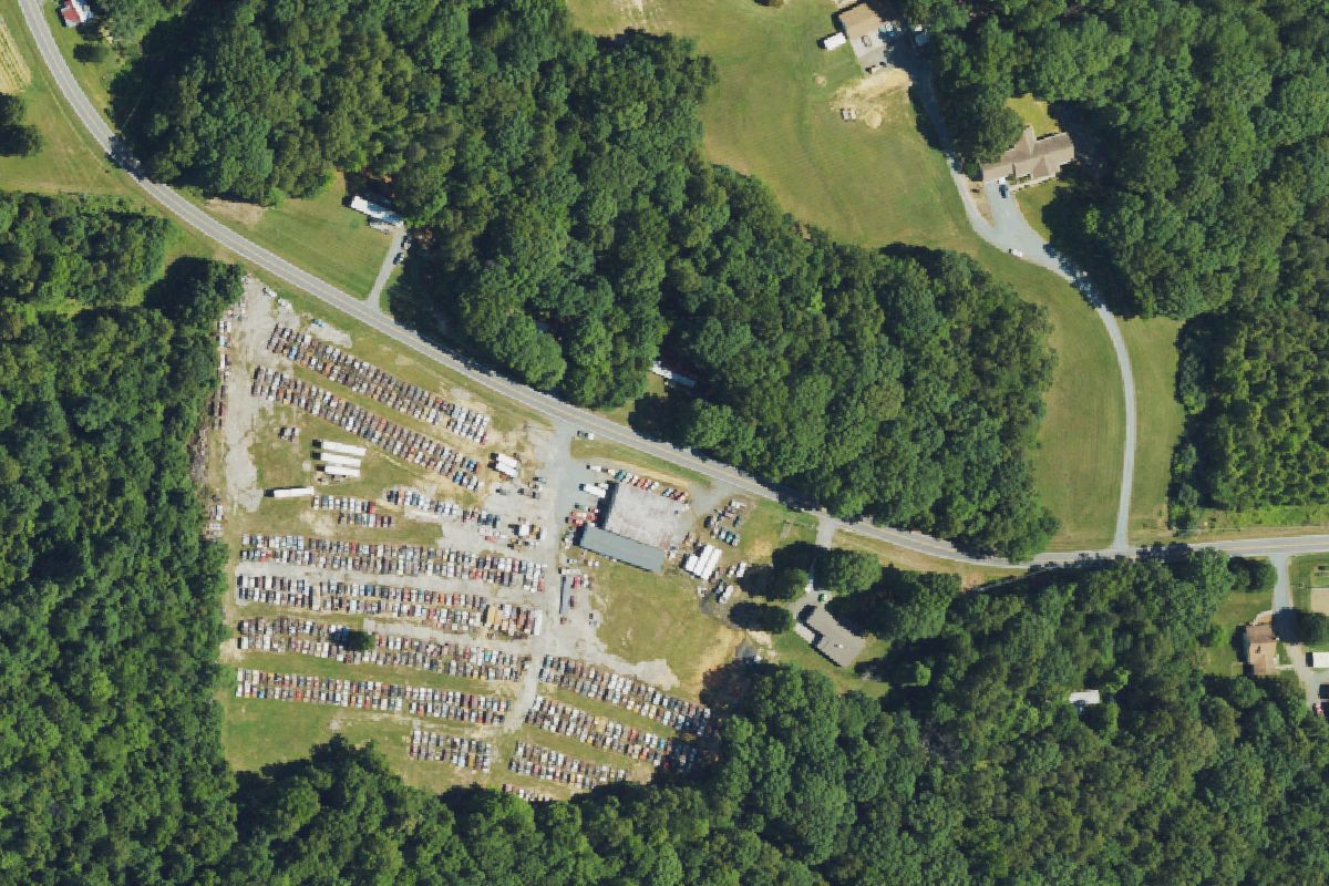 Aerial photo of Pack's Garage - Body Shop - Salvage