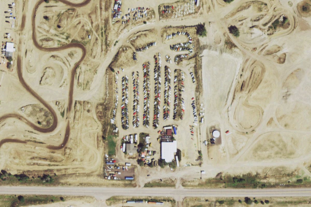Aerial photo of American & Import Auto Recyclers at 12750 East Highway 94