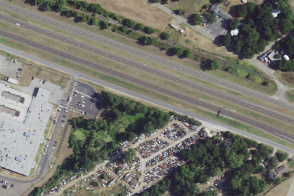 Aerial photo of B & B Auto Parts
