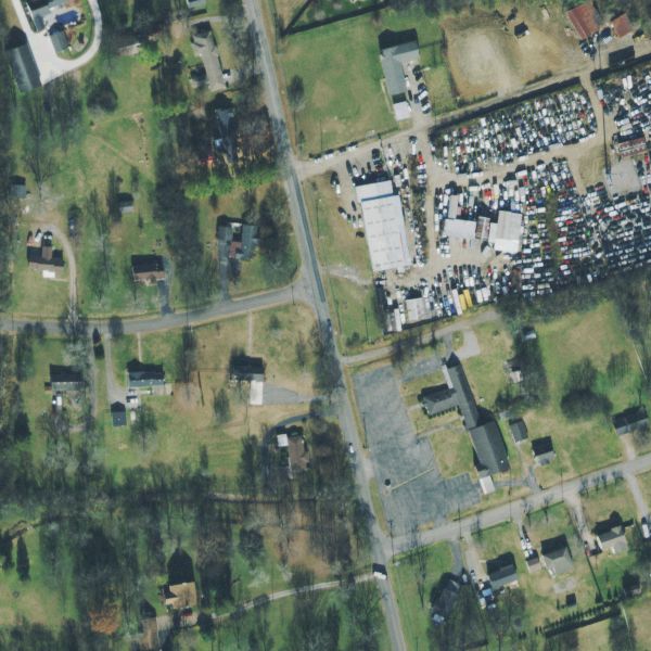 Aerial photo of Neely's Bend Auto Salvage