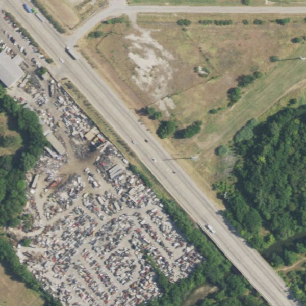 Aerial photo of Apache Iron Metal & Auto Salvage