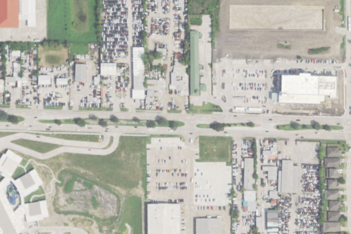 Aerial photo of Bellaire Used Auto Parts at 14050 Bellaire Blvd