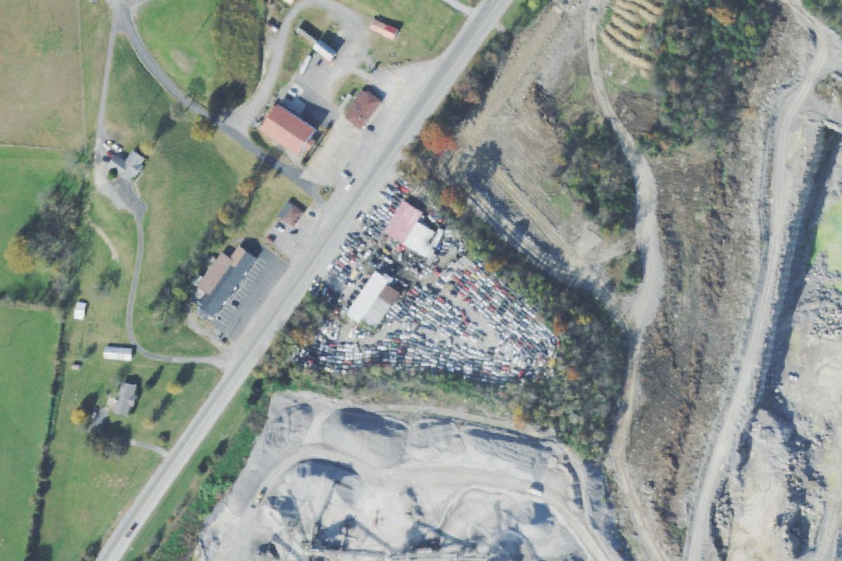Aerial photo of A. C. Hilltop Auto Salvage at 1949 Murfreesboro Rd.