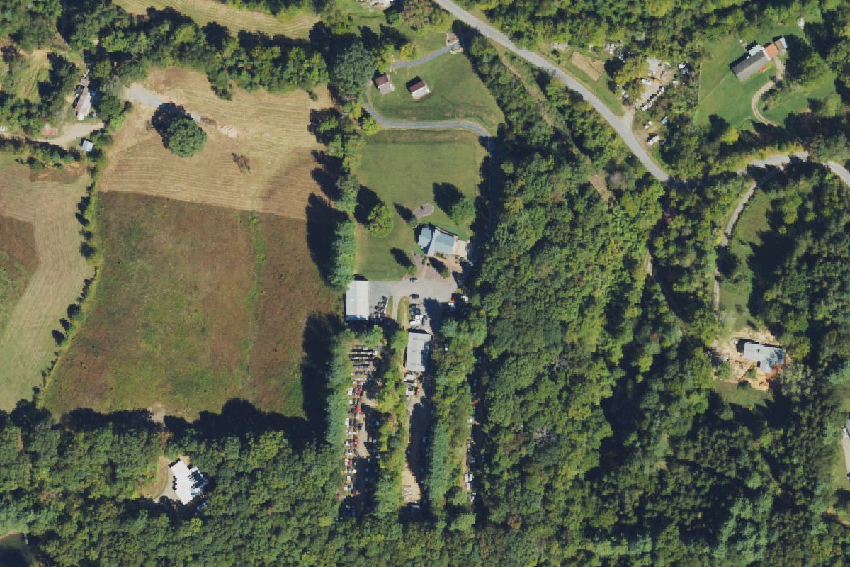 Aerial photo of Jim West & Sons Auto Recycling
