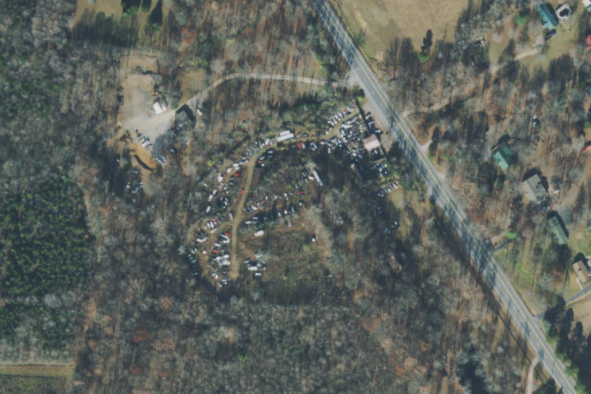 Aerial photo of County Line Auto Parts