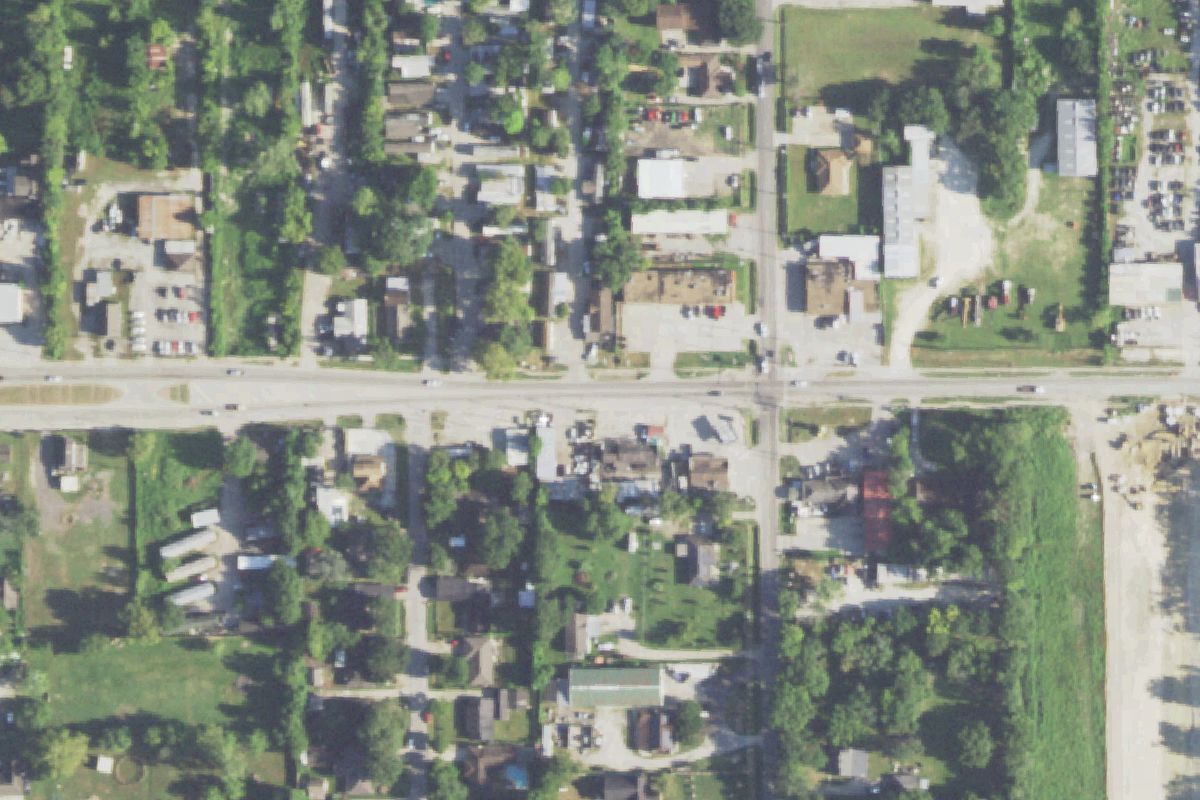 Aerial photo of M I Scrap and Junk Cars
