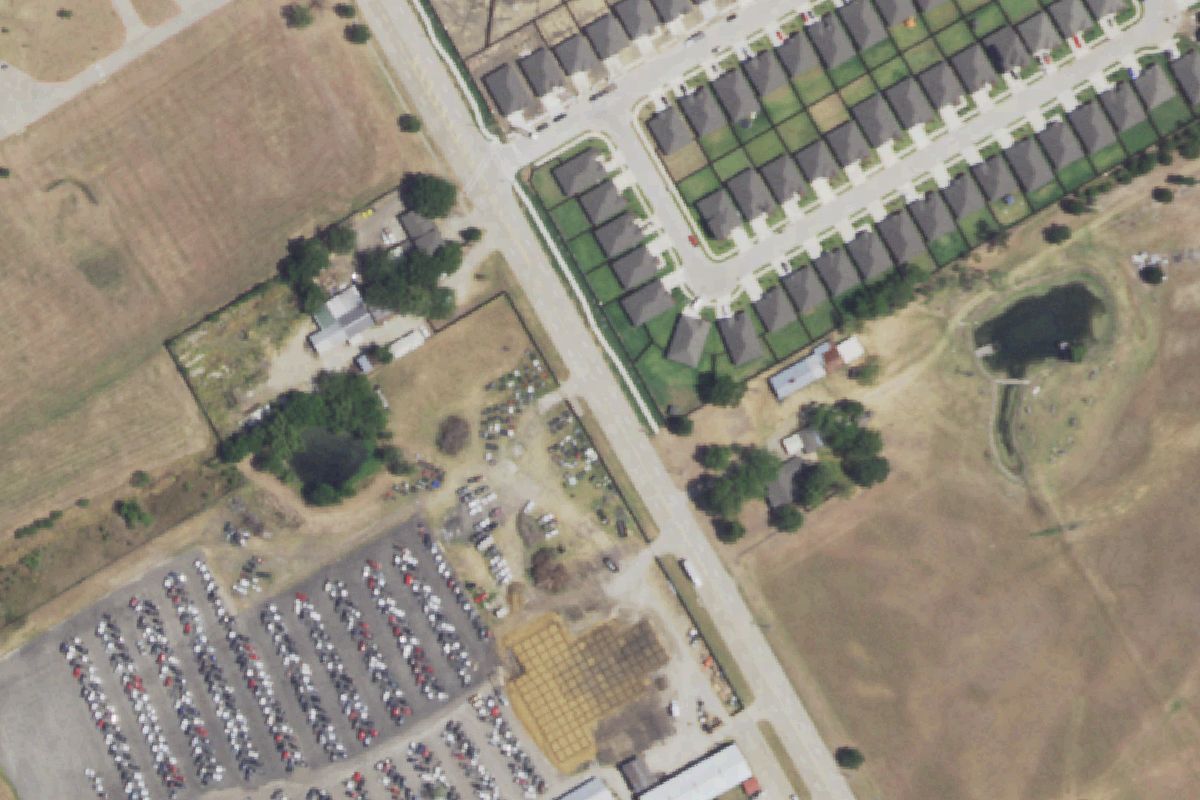 Aerial photo of Ennis Auto Recyclers