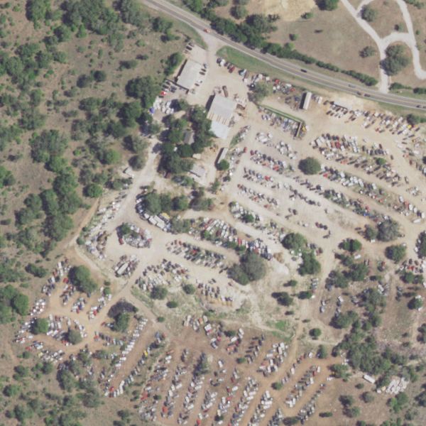 Aerial photo of Hill Country Auto Salvage