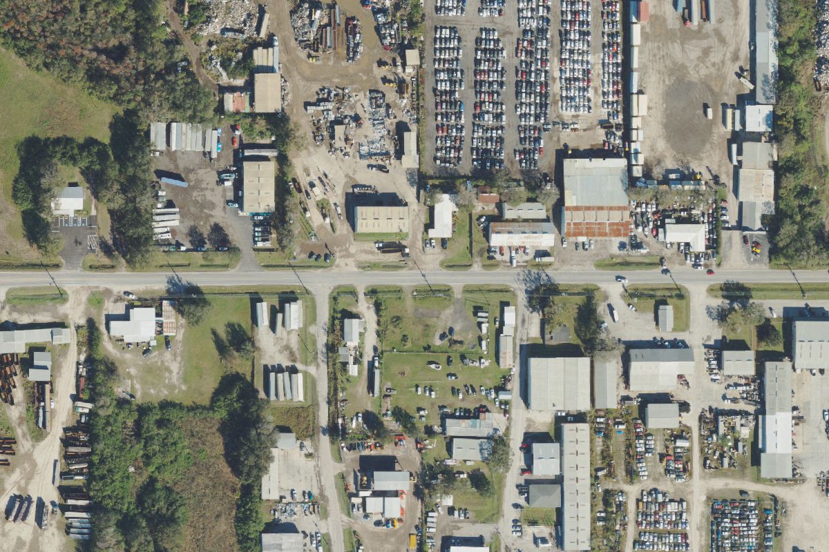 Aerial photo of Gregco Recycling at 2906 E Main St