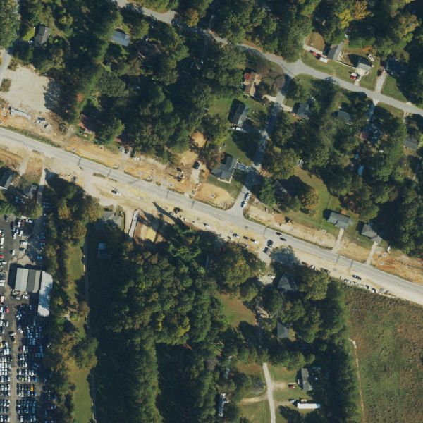 Aerial photo of Martin's Auto Salvage