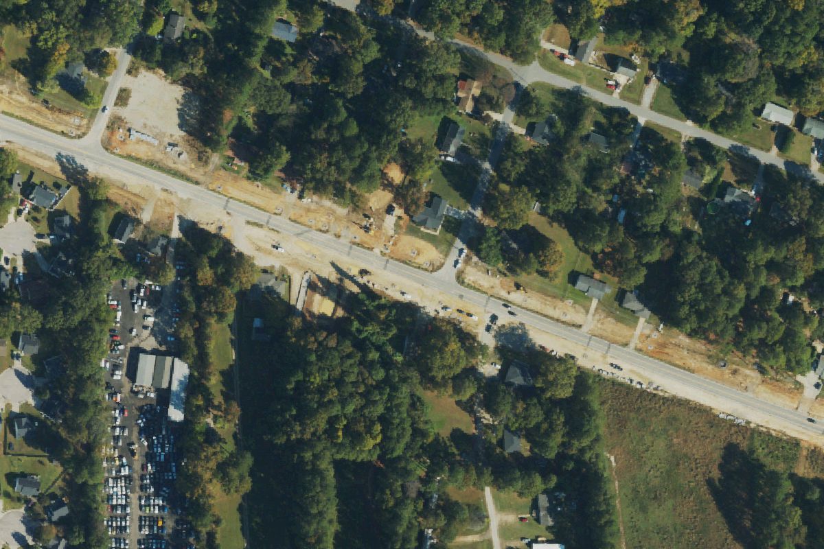 Aerial photo of Martin's Auto Salvage at 5810 Poole Rd