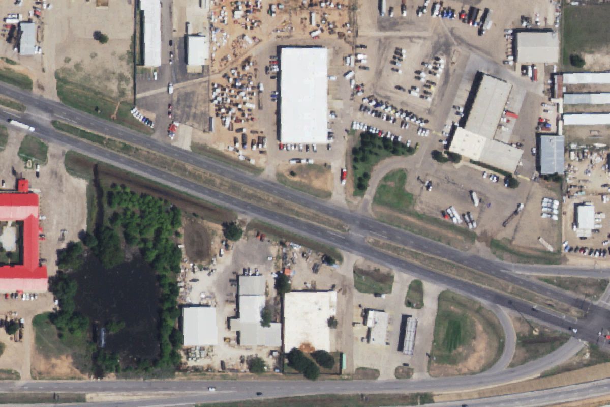 Aerial photo of Texas Truck & Equipment Sales & Salvage at 1115 E Slaton Rd