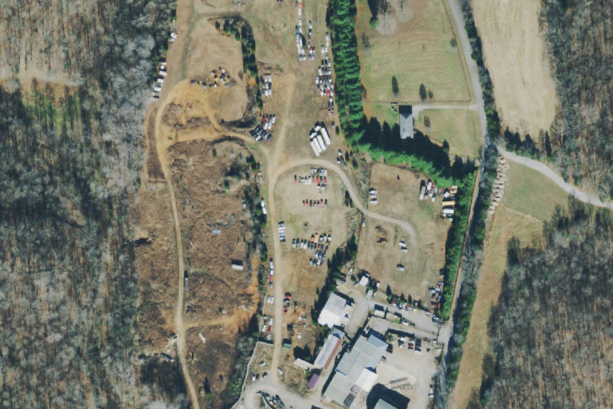 Aerial photo of Smith's Auto Salvage
