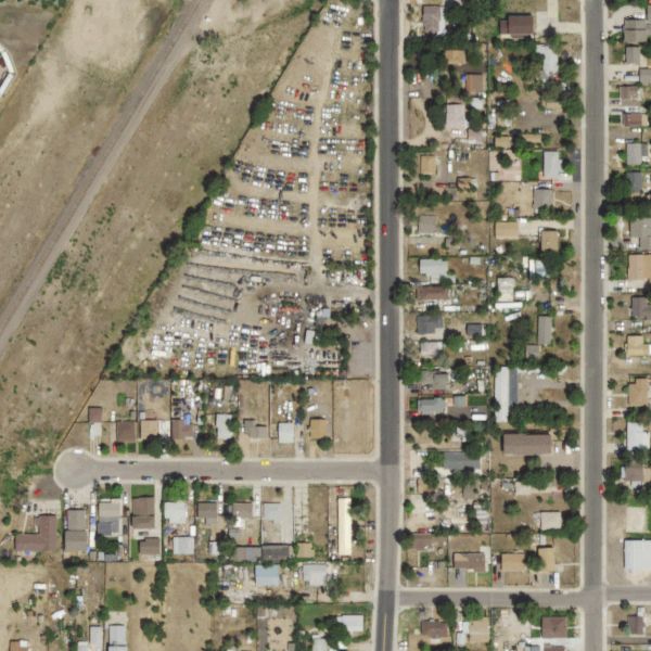 Aerial photo of Western Auto Recycling
