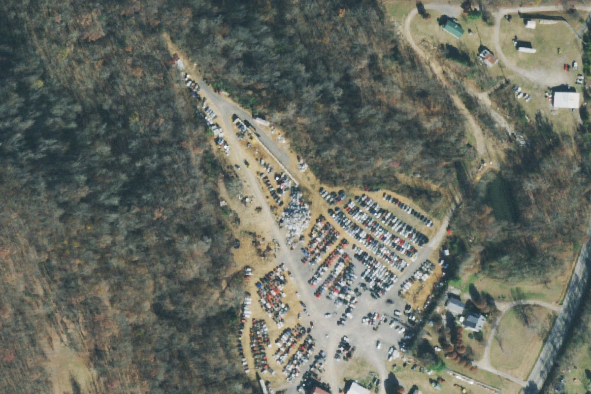 Aerial photo of Smith's(john) Auto Truck Salvage at 3584 Jim Cummings Highway