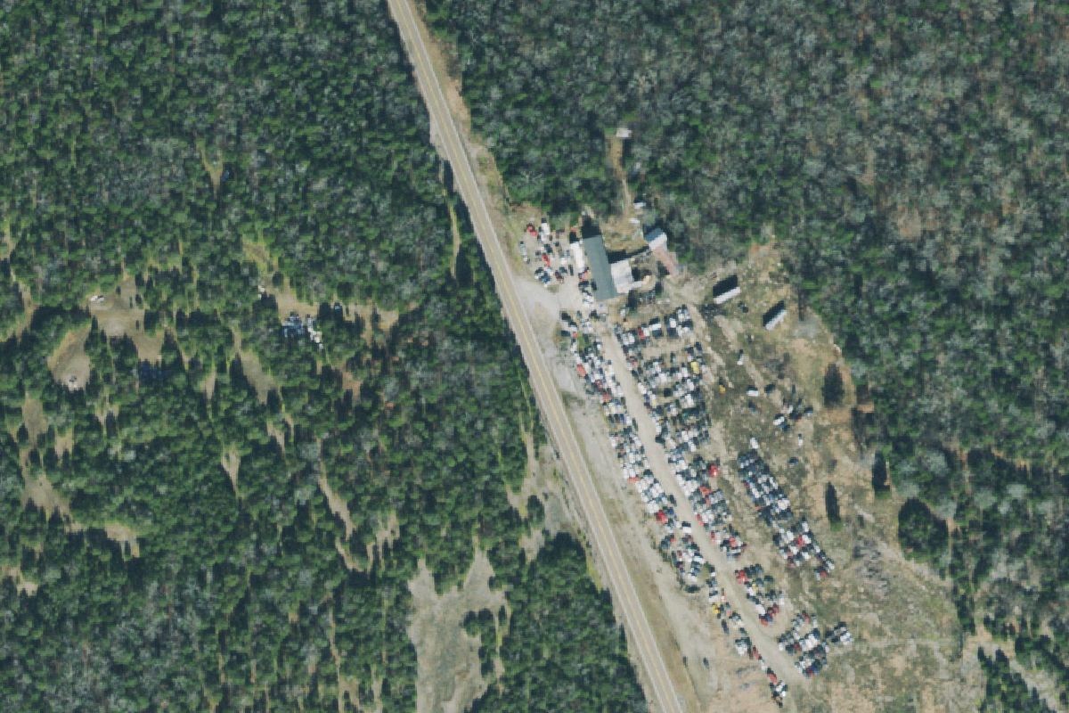 Aerial photo of M & Y Auto Salvage