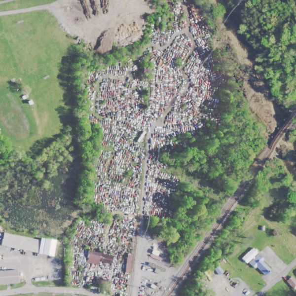 Aerial photo of Charlies Used Auto Parts
