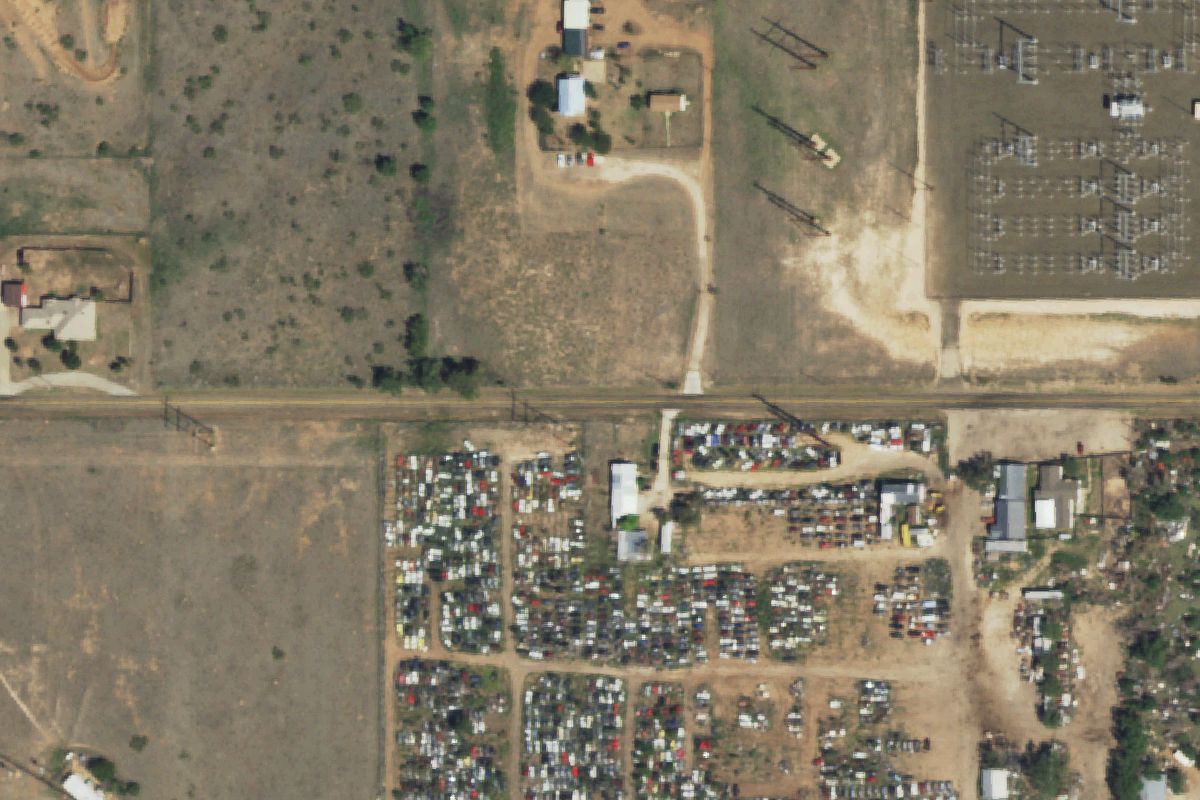 Aerial photo of Cherry Ave Auto Parts