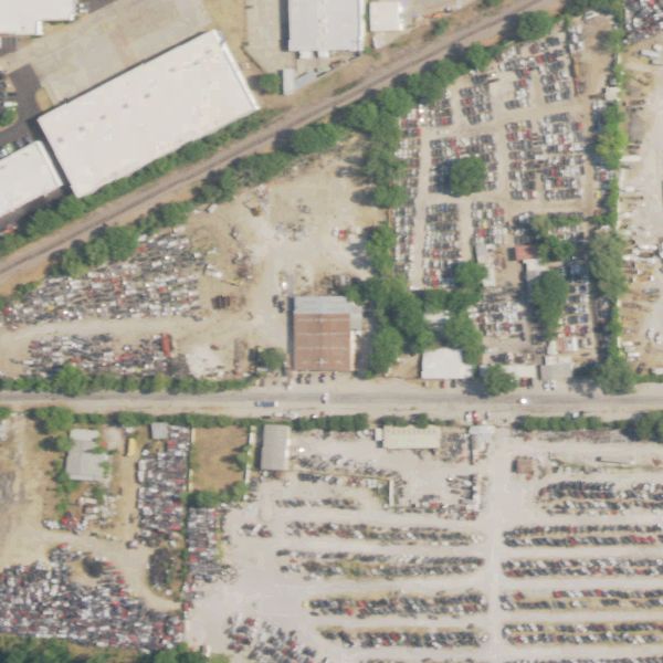 Aerial photo of Little John's Wrecking Yard