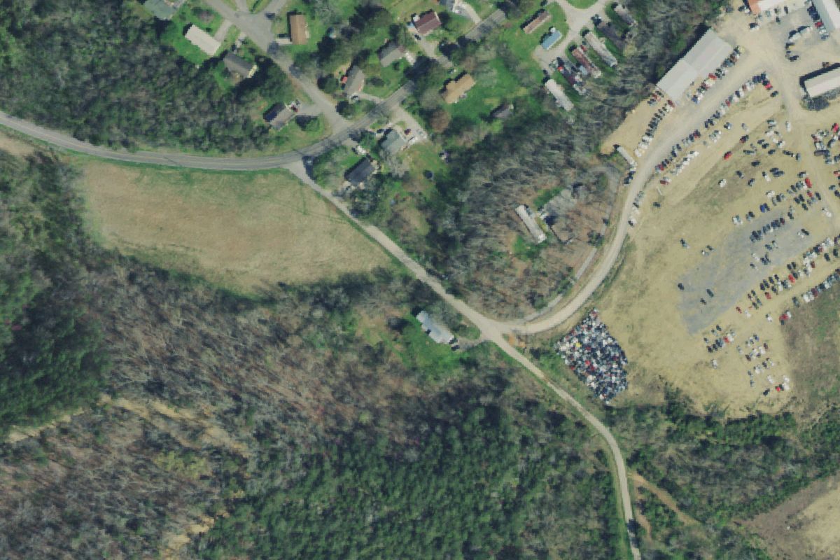 Aerial photo of BJR Auto Recycling