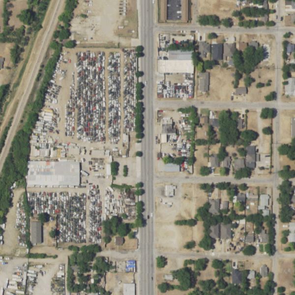 Aerial photo of Action Auto Recycling