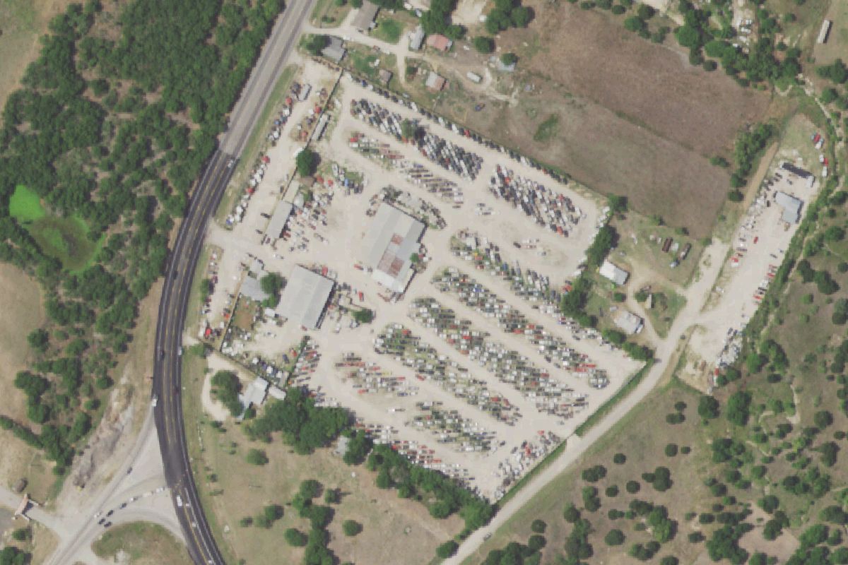 Aerial photo of Special Truck and Auto Salvage at 10462 Farm-to-Market Road 973