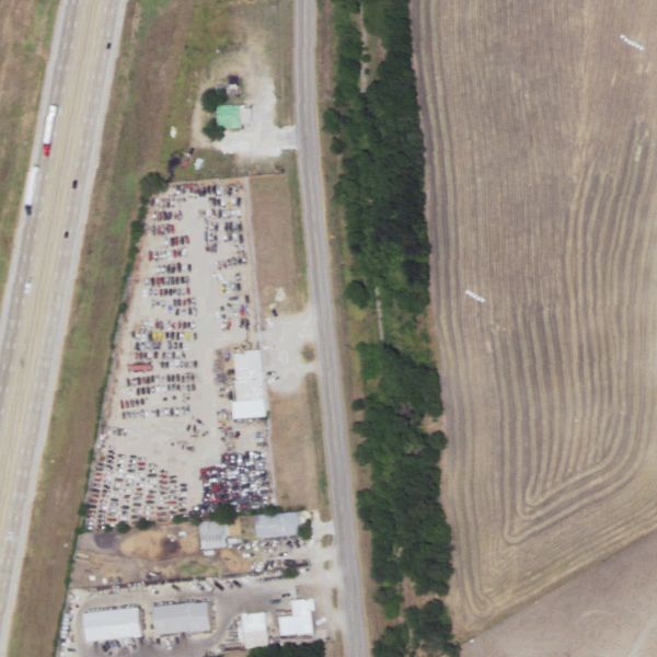 Aerial photo of Highway 77 Auto Salvage