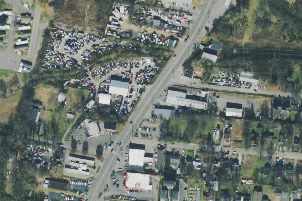 Aerial photo of Hilltop Auto Salvage